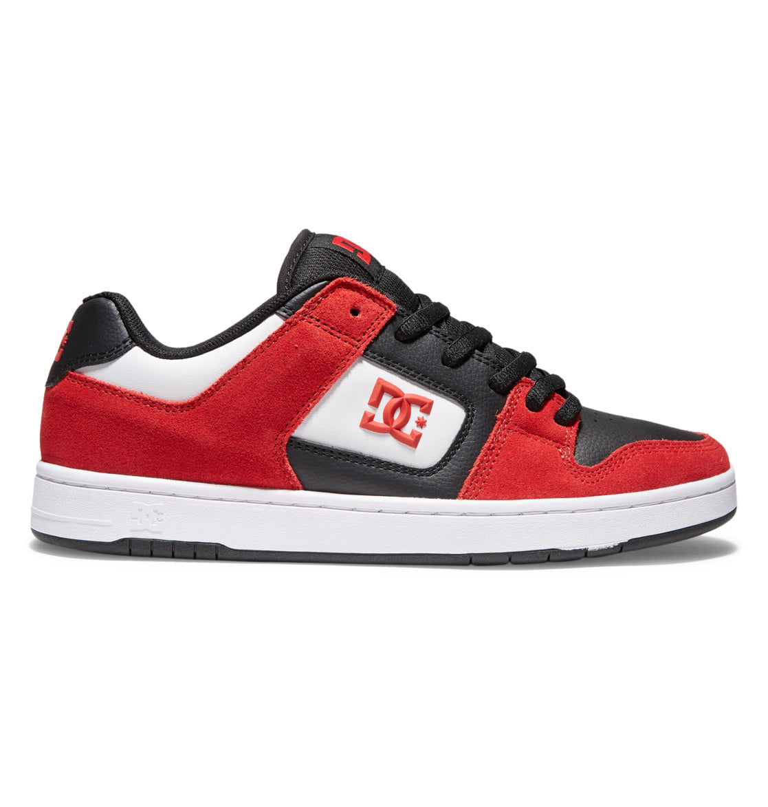 DC SHOES MANTECA 4 RED BLACK & WHITE TRAINERS