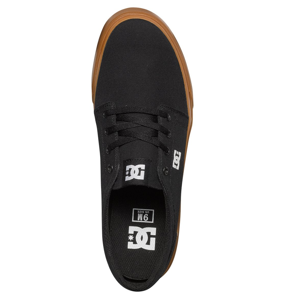 DC SHOES TRASE TX BLACK GUM TRAINERS
