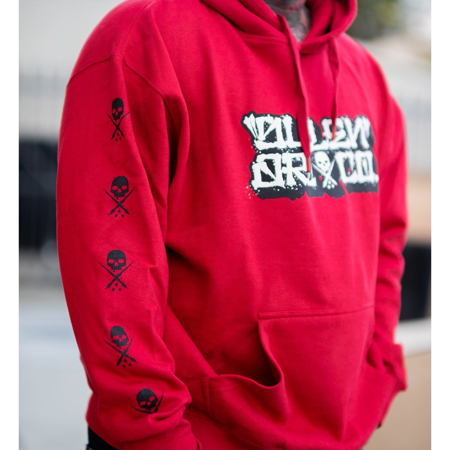 SULLEN CLOTHING STROKES RED PULLOVER HOODIE