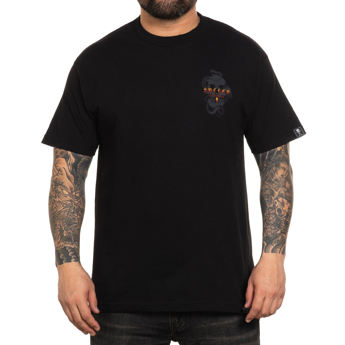 SULLEN CLOTHING SAROK SKULL BLACK STANDARD T-SHIRT