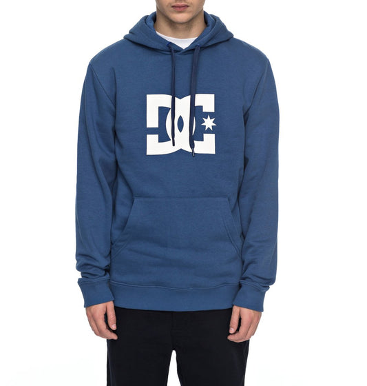 DC SHOES STAR LOGO WASHED INDIGO BLUE PULLOVER HOODIE