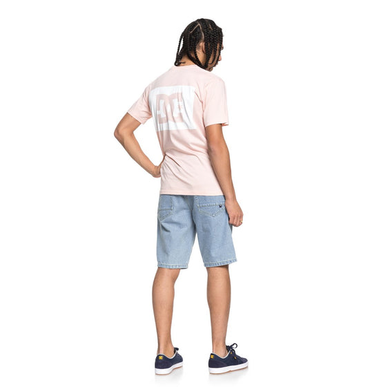 DC SHOES STAGE BOX T-SHIRT ENGLISH ROSE PINK (M)