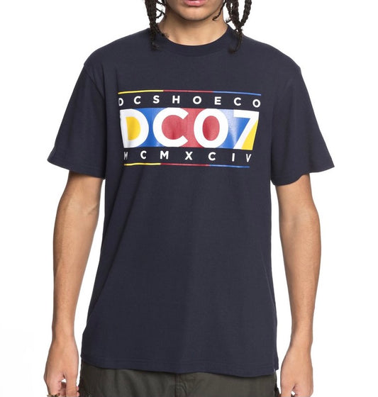 DC Shoes Knuckle In A Row Dark Indigo Navy T Shirt