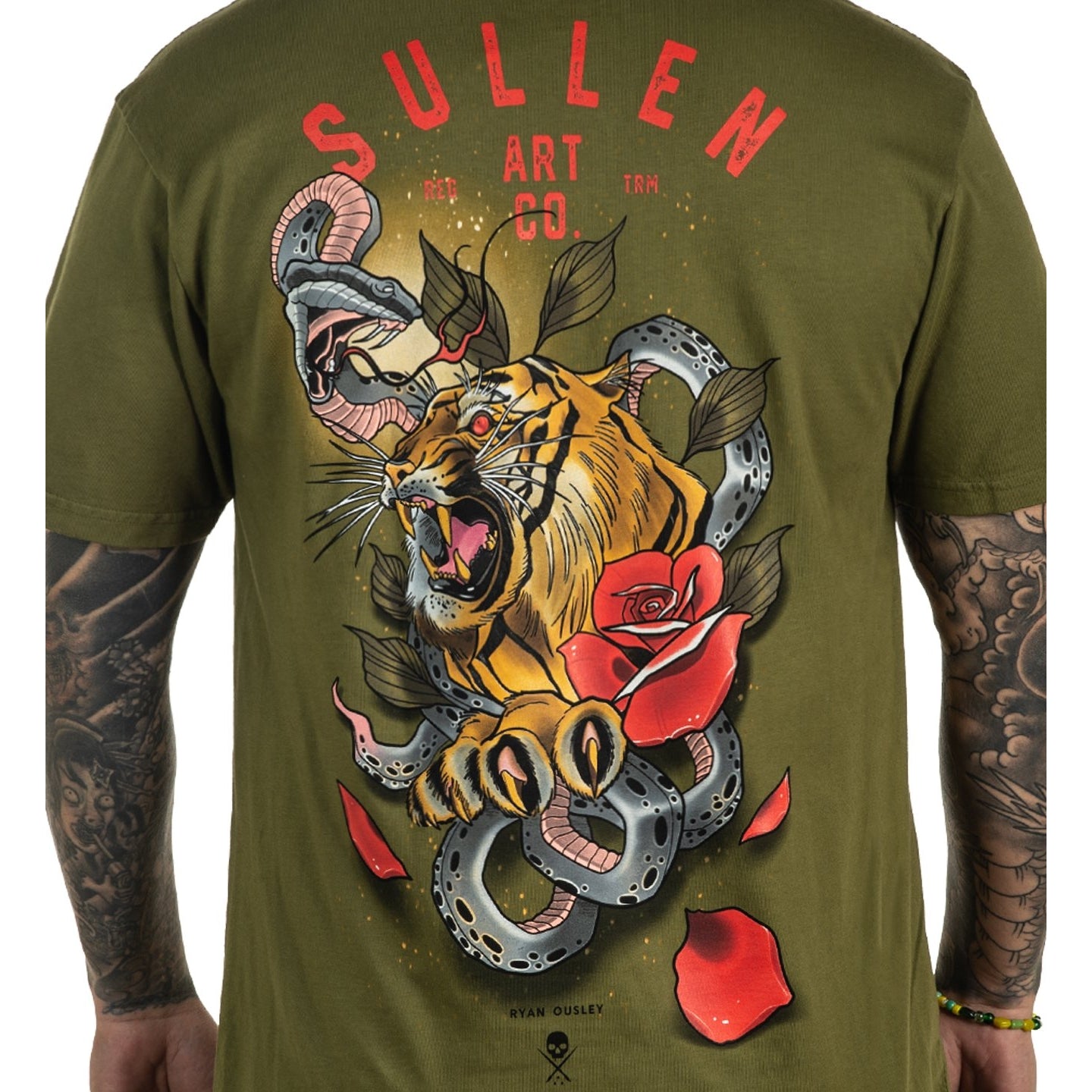 Sullen Clothing Ousley Tiger Premium Winter Moss T-Shirt