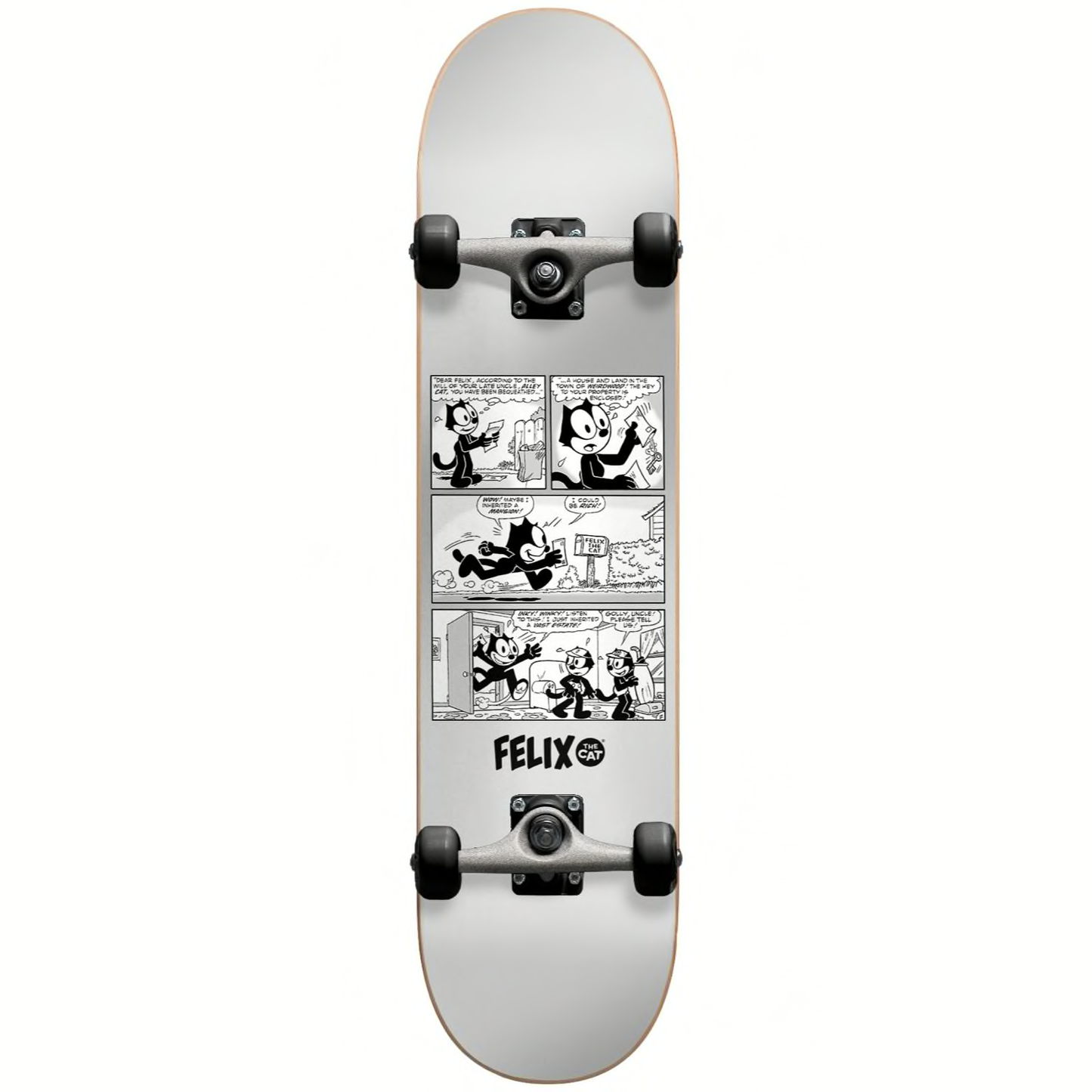 Felix News FP Premium Complete Skateboard  Silver 7.875"