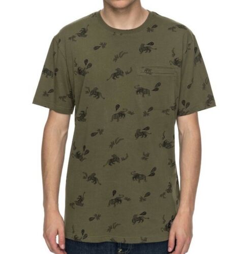 DC SHOES PILKINGTON VINTAGE GREEN TIGER AMBUSH T-SHIRT