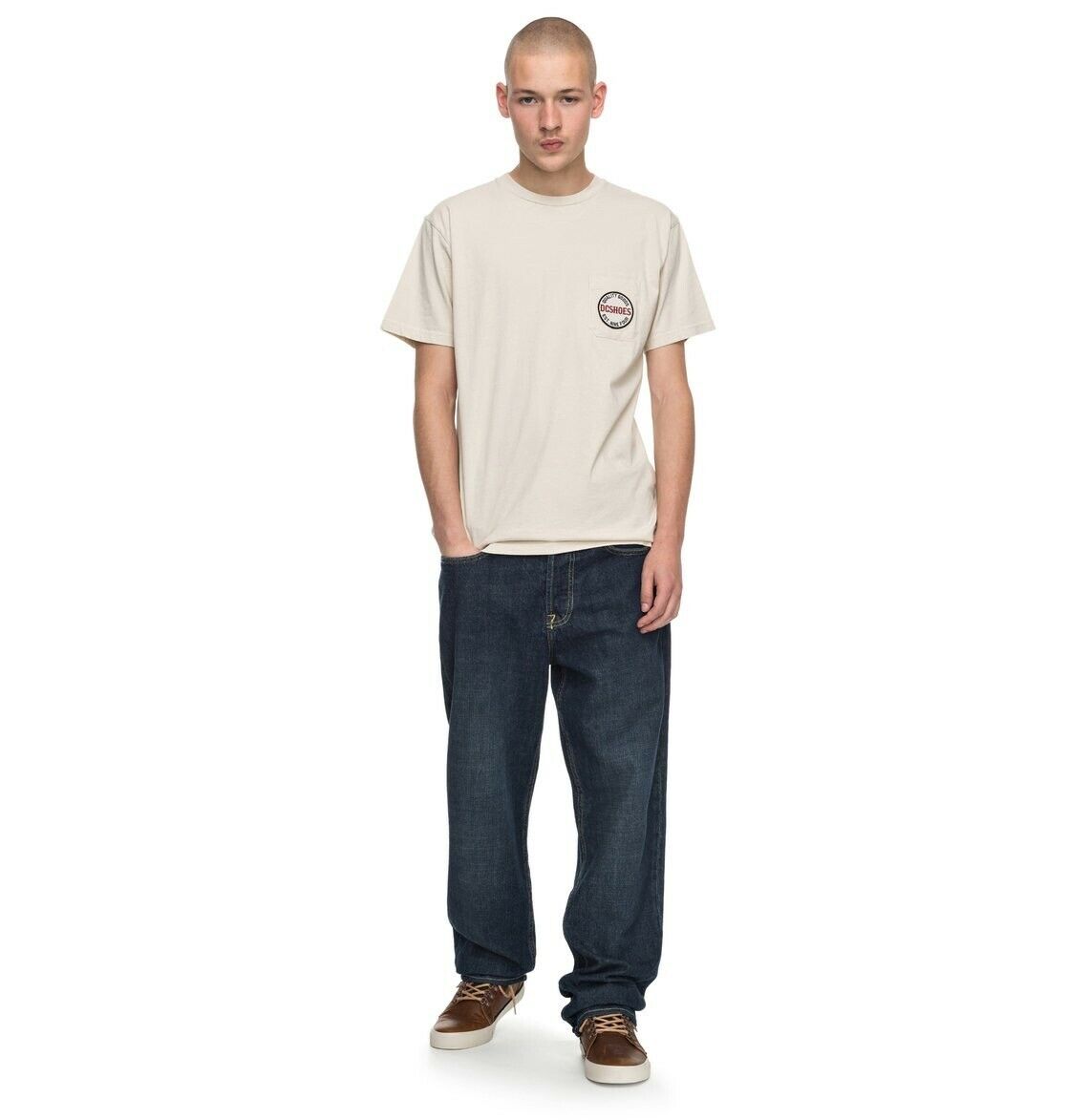 DC SHOES JUNCTION RAINY DAY CREAM POCKET T-SHIRT