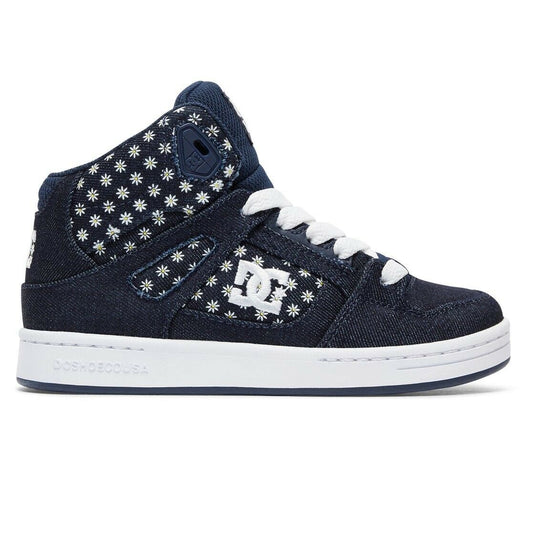 DC SHOES REBOUND TX SE DENIM BLUE YOUTHS TRAINERS