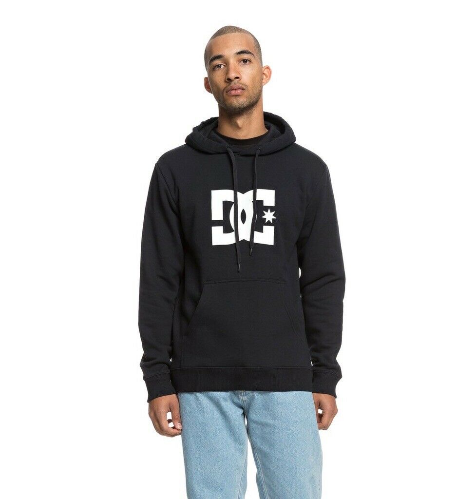 DC SHOES STAR LOGO BLACK PULLOVER HOODIE