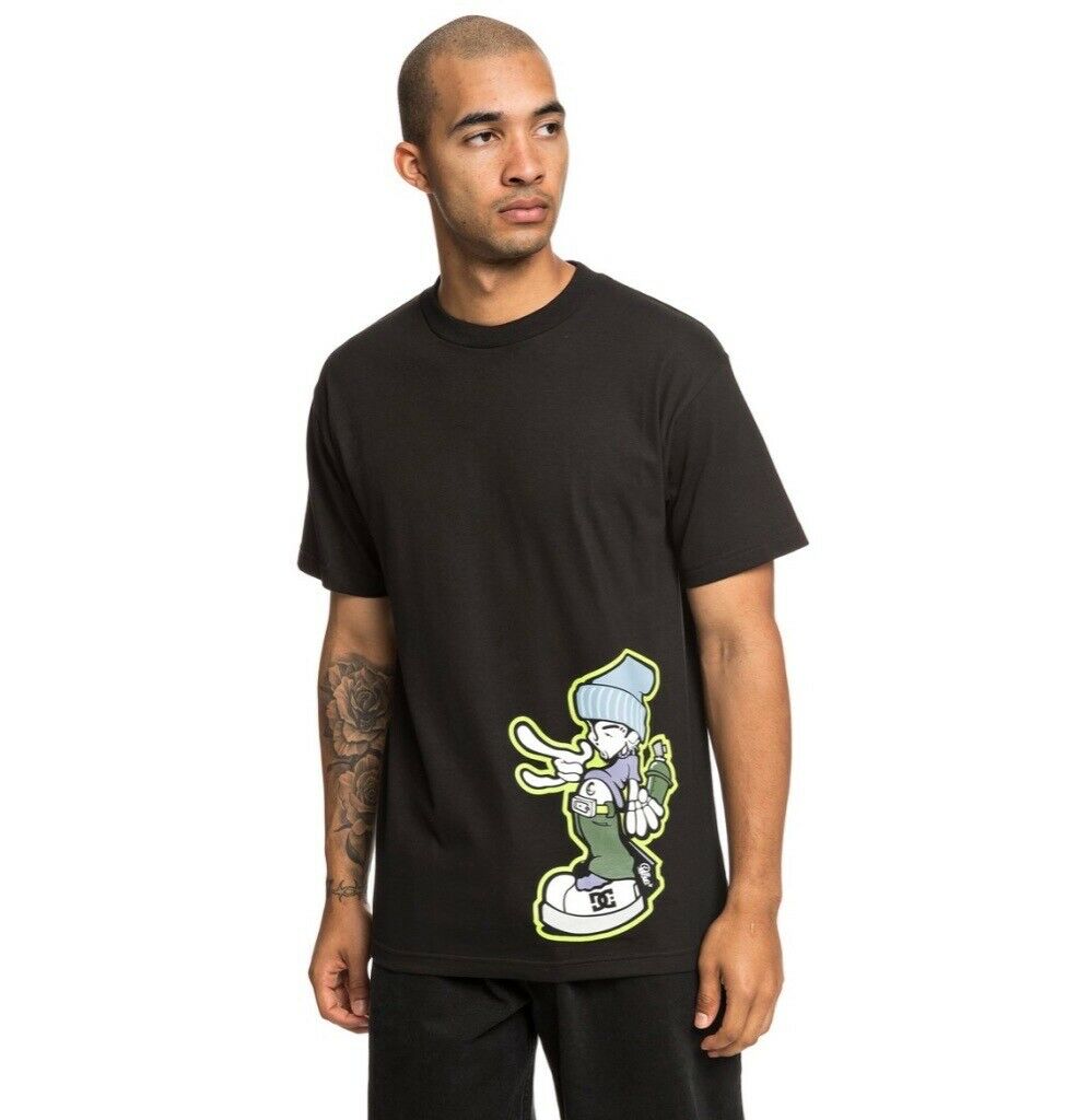 DC Shoes B Boys Black T Shirt DAVE PERSUE GRAFITI ARTIST