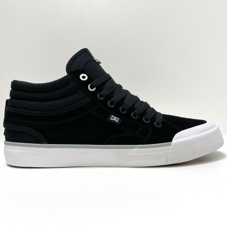 DC SHOES EVAN HI S BLACK & WHITE SKATE TRAINERS (UK12)