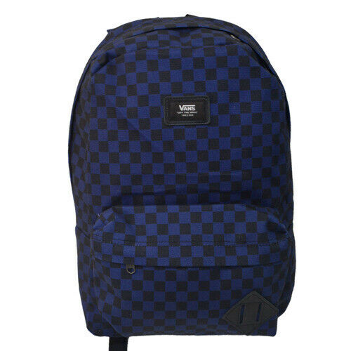 VANS NEW SKOOL CHECKERBOARD BLUE & BLACK JUNIOR BACKPACK
