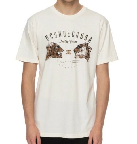 DC SHOES SURRENDER NEVER ANTIQUE WHITE T-SHIRT (S)