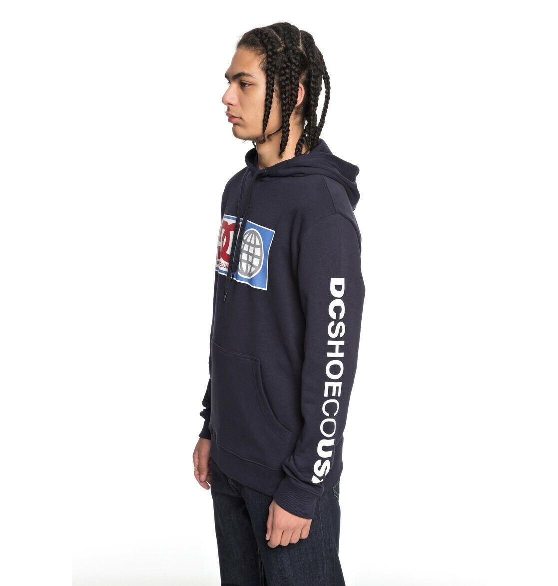 DC SHOES GLOBAL SALUTE NAVY PULLOVER HOODIE