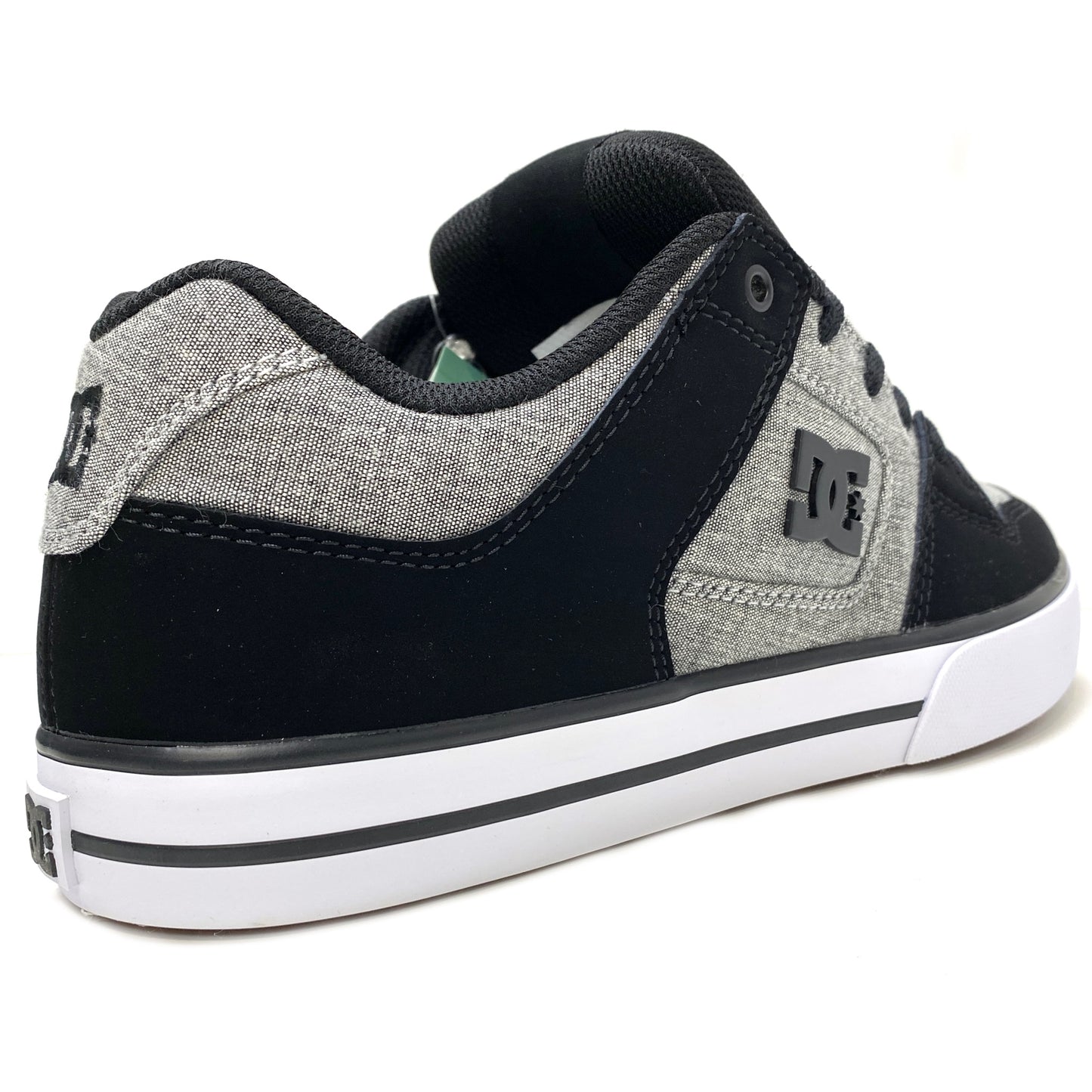 DC SHOES PURE BLACK DARK GREY BATTLESHIP TRAINERS