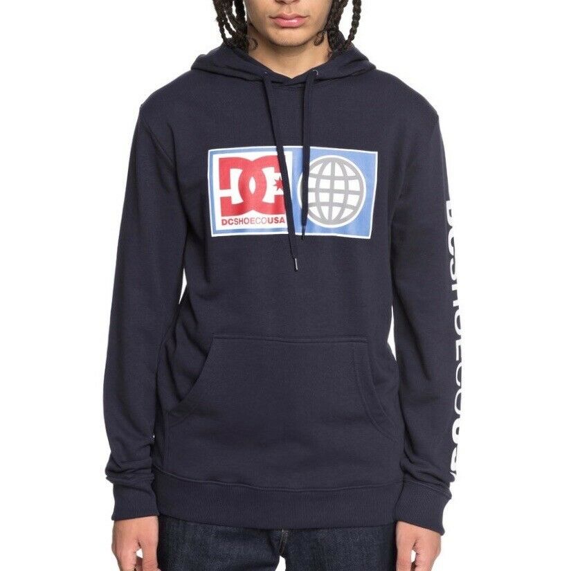 DC SHOES GLOBAL SALUTE NAVY PULLOVER HOODIE