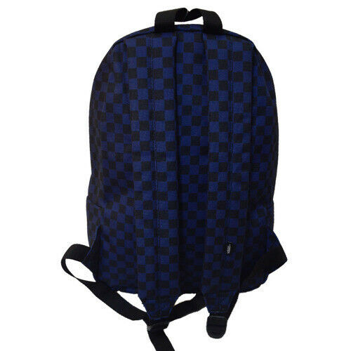 VANS NEW SKOOL CHECKERBOARD BLUE & BLACK JUNIOR BACKPACK