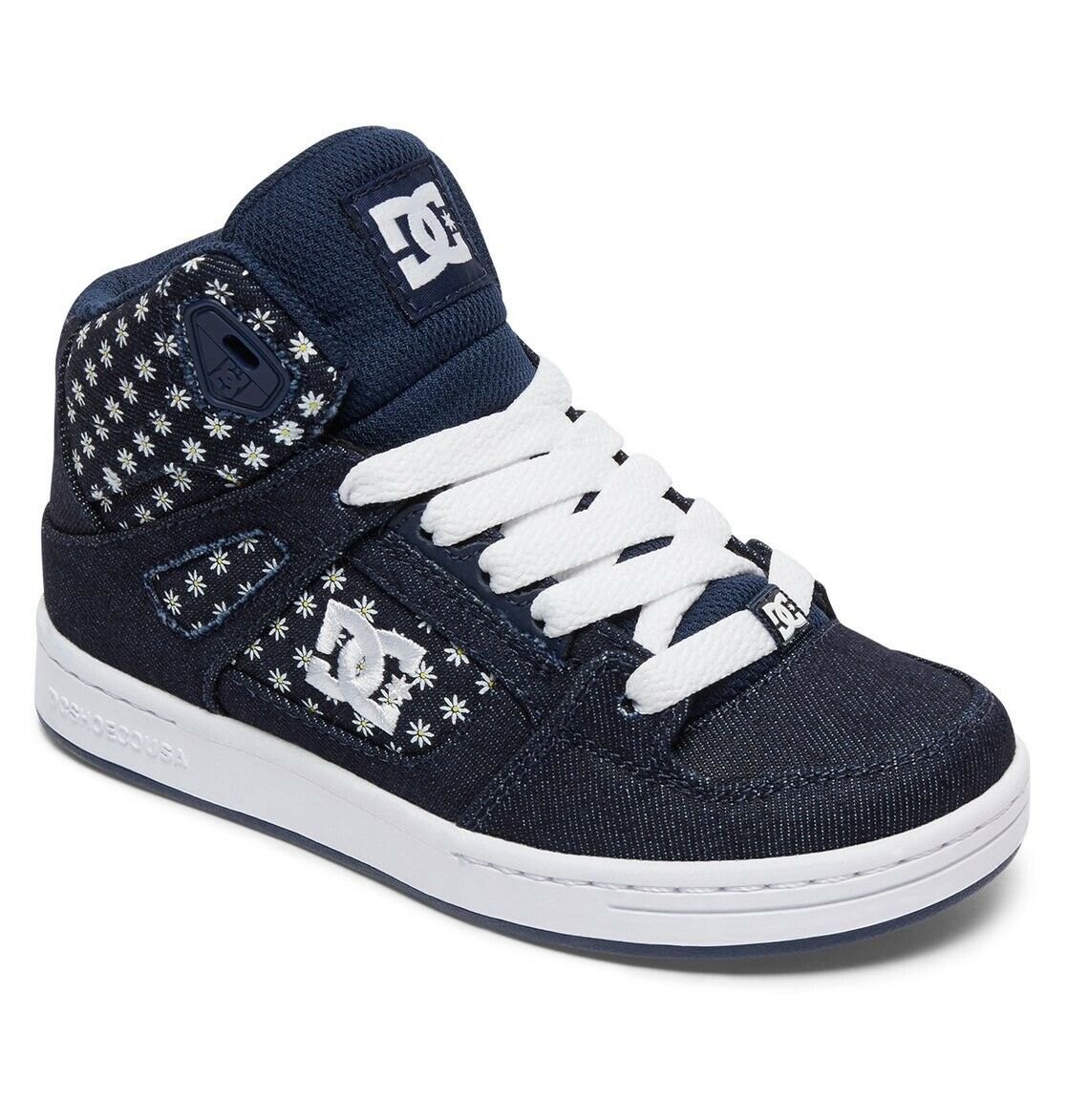 DC SHOES REBOUND TX SE DENIM BLUE YOUTHS TRAINERS