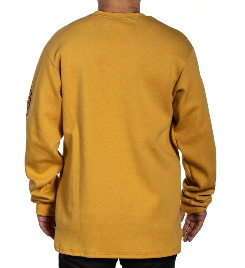 Sullen Clothing Torched Thermal Yellow Sweatshirt