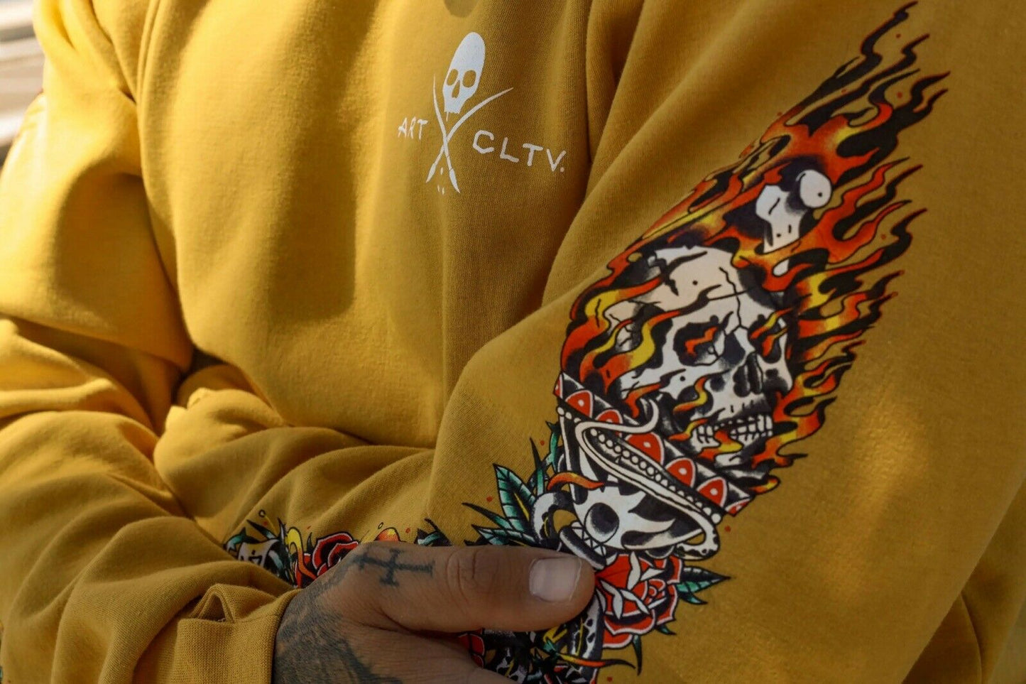 Sullen Clothing Torched Thermal Yellow Sweatshirt