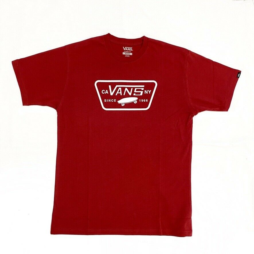 VANS FULL PATCH CARDINAL RED T-SHIRT