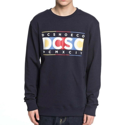 DC SHOES KNUCKLE IN A ROW NAVY SWEATSHIRT