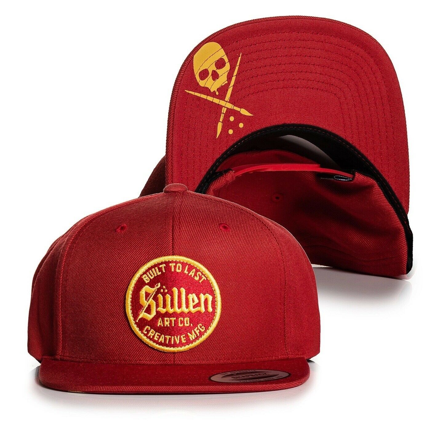 SULLEN CLOTHING BUILT SCARLET RED SNAPBACK CAP HAT