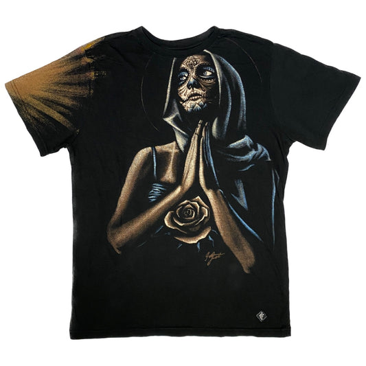 iron fist almera prayer muerte black mens t-shirt