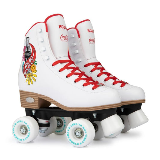 Coca Cola Rookie Roller Skates Love White