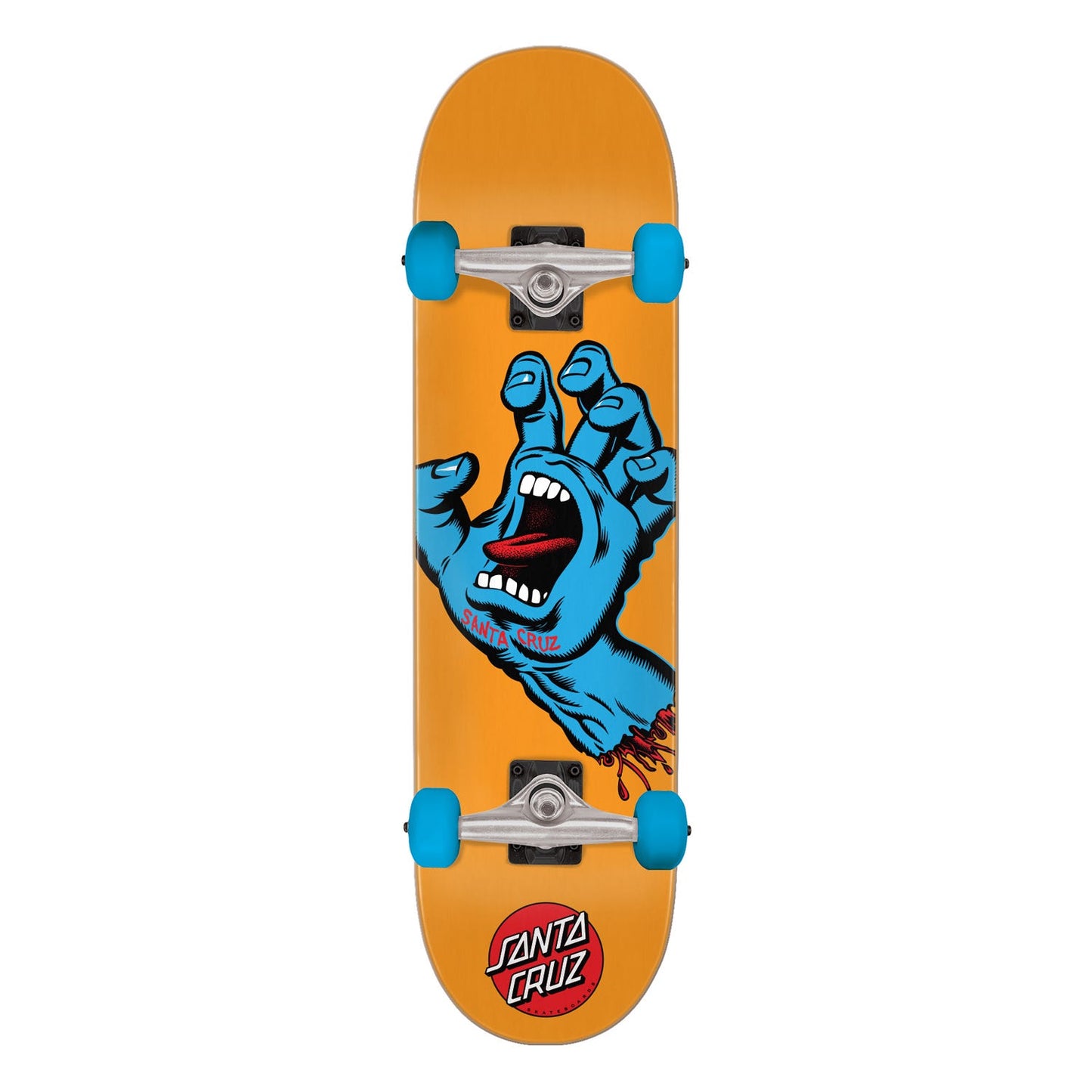 Santa Cruz Screaming Hand Orange Skateboard Complete 7.8"